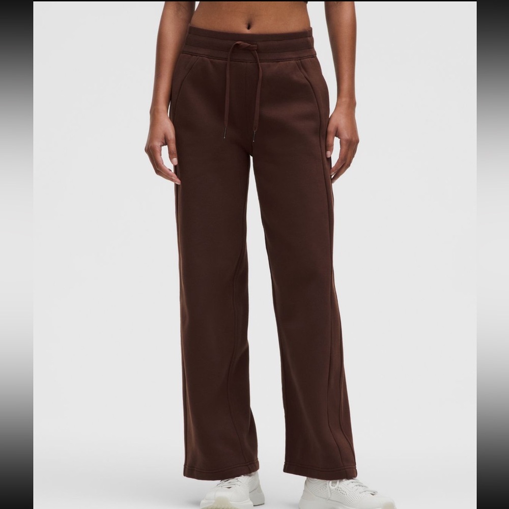Lululemon Wide Leg Scuba Pants Lava Cake Sz Small *note inseam below*